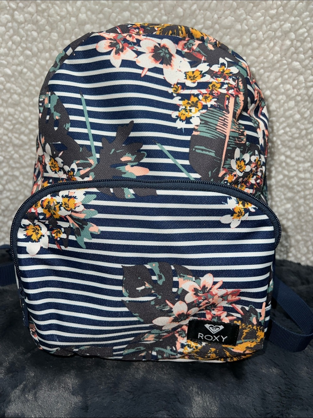Roxy Shadow Swell Floral Striped Mini Backpack.  NWOT.